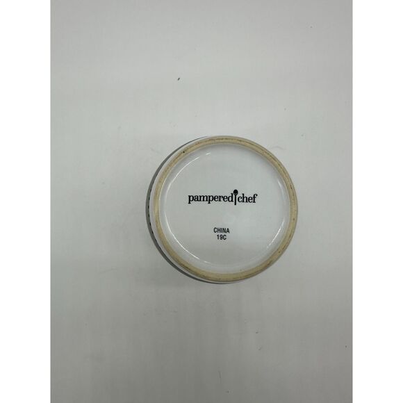 Pampered Chef Oversized Soup Coffee Tea Mug With Gripper White Gray - Picture 6 of 6